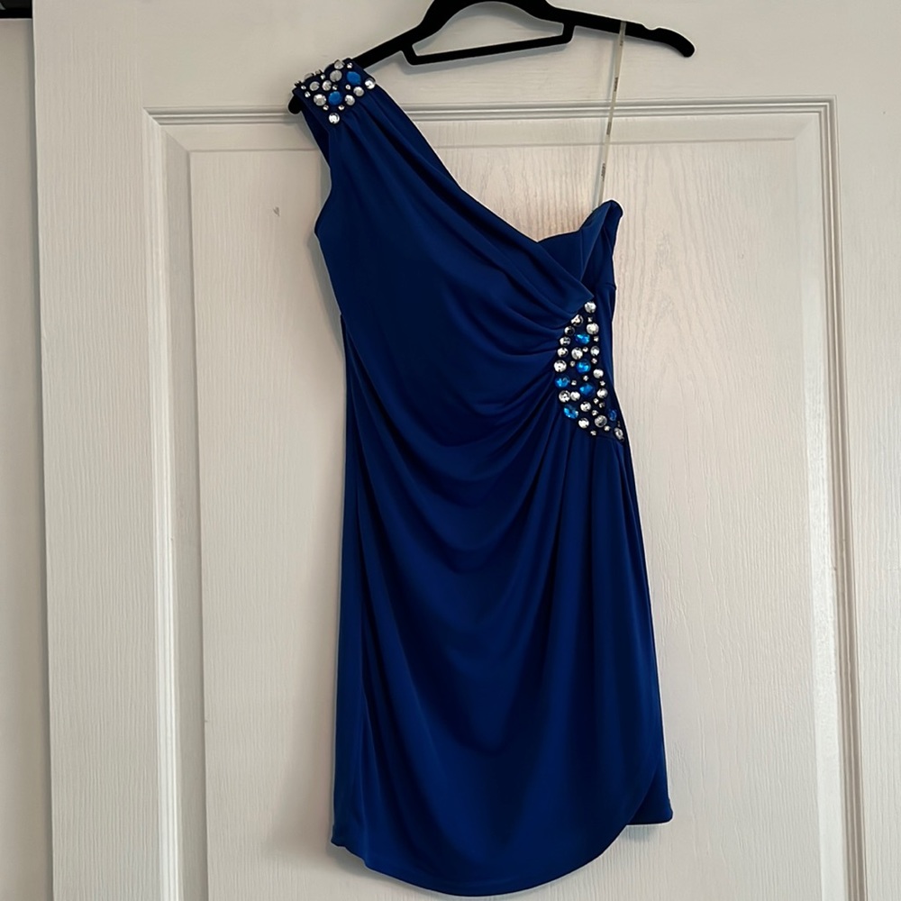 Blue cocktail dress